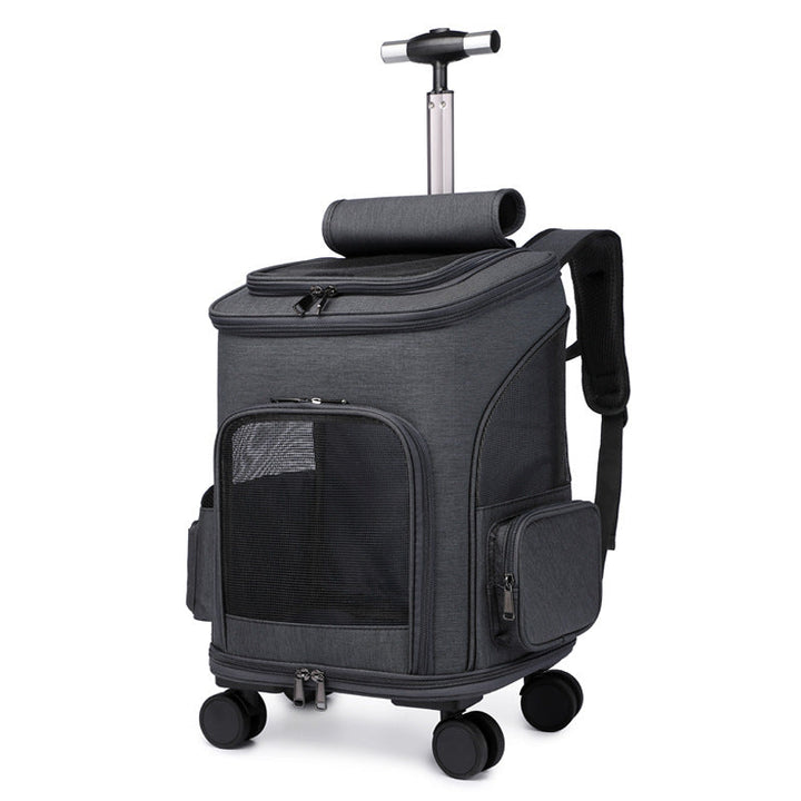 Portable Folding Trolley Pet Backpack Traveling Cat Backpack