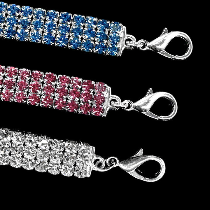 Bling Rhinestone Dog Collar Crystal Puppy Chihuahua Pet Dog Collars Leash