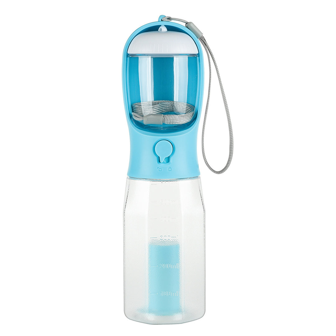 3-in-1 Leak-Proof Pet Water Bottle – Feeder, Drinker & Poop Dispenser