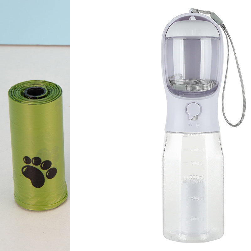 3-in-1 Leak-Proof Pet Water Bottle – Feeder, Drinker & Poop Dispenser