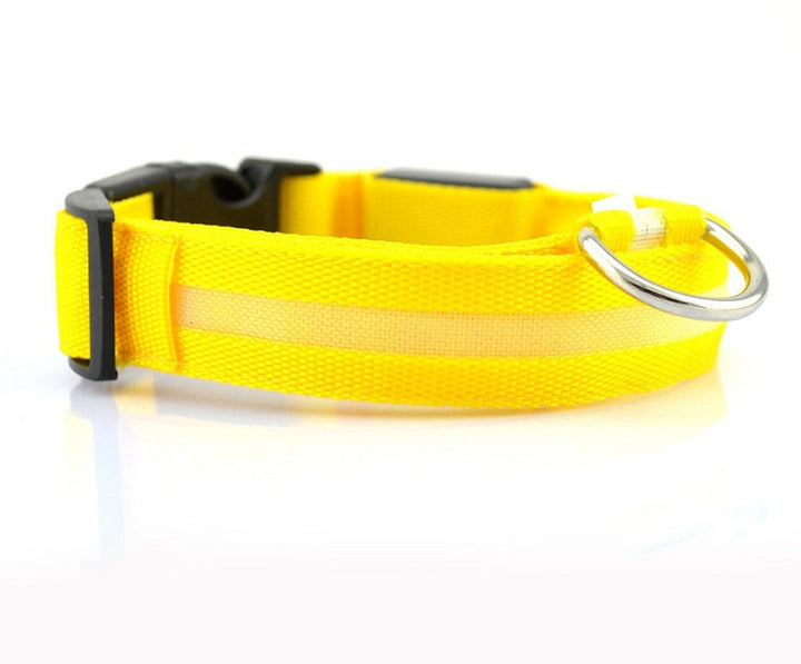 Nylon LED Pet Dog Luminous Collar Night Safety Flashing Glow