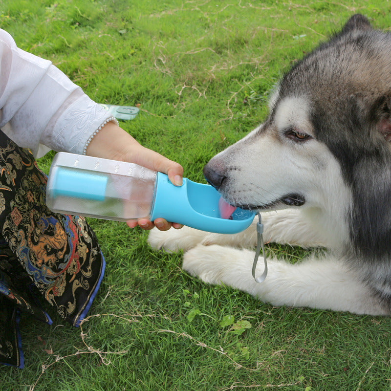 3-in-1 Leak-Proof Pet Water Bottle – Feeder, Drinker & Poop Dispenser
