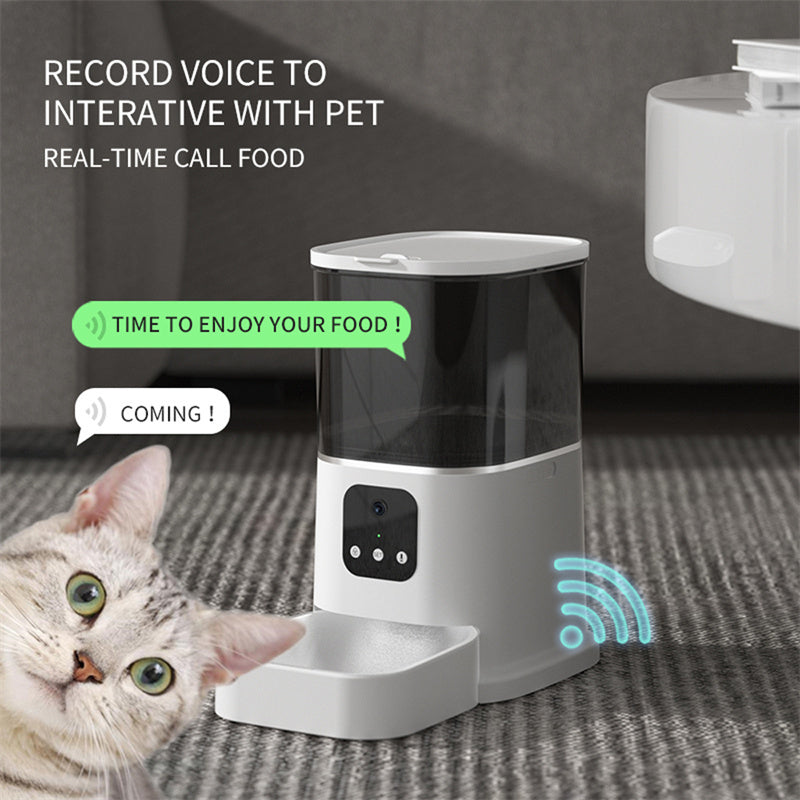 Pet Automatic Feeder Large Capacity Smart Voice Recorder APP Control Timer Feeding Cat Dog Food Dispenser