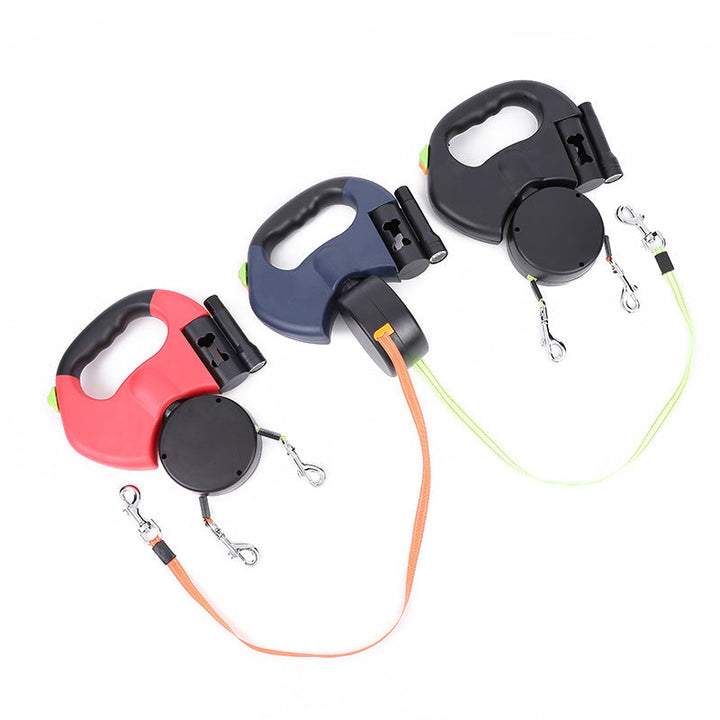 Small Dogs Reflective Dual Pet Leash Lead 360 Swivel